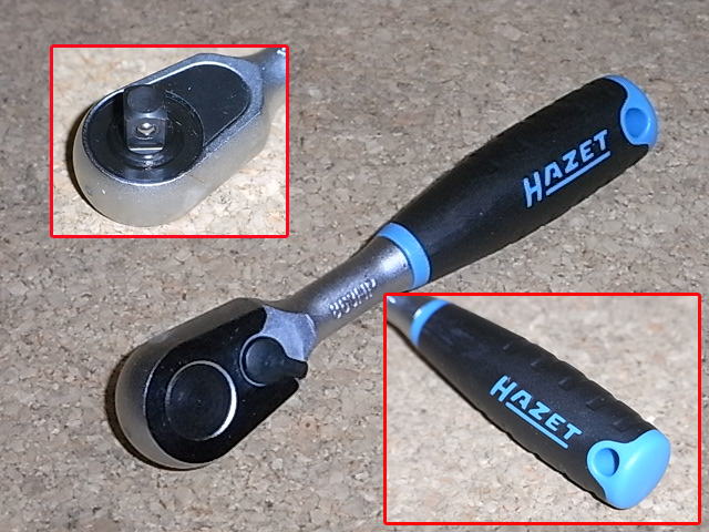 高級な HAZET ラチェットハンドル 小判型ヘッド クイックリリースタイプ 差込角1 <br>916S 1個<br><br>  439-6634<br><br><br>